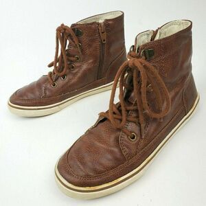 Target
Cherokee Brown Faux Leather High Top Sneaker Shoes Boys Size 1 Zipper
